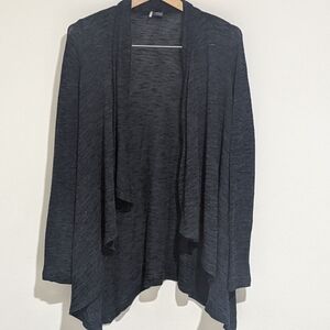 Sparkle & Fade Black Open-Front Cardigan